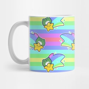 Rainbow Star Frog Pattern Mug